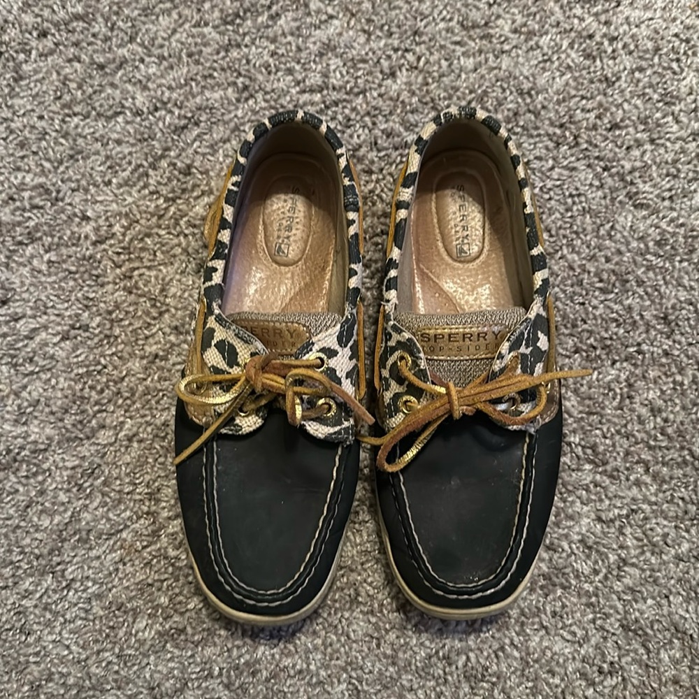 Sperry Dock Shoes I Color: Black/Tan| Size: 7 / F-10